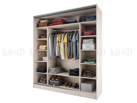 Шкаф-Купе Тринити-5 (Ш-2000 мм x В-2244 мм x Г-600 мм)/Разные Цвета