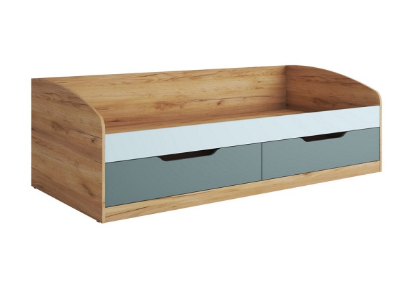 Кровать-тахта Rich дуб крафт золотой / мята / сумеречный голубой