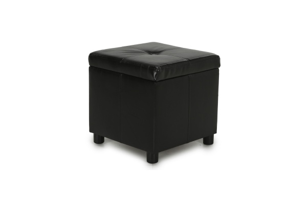 Пуф Квин экокожа черная