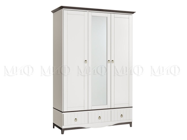 Спальный Гарнитур Виолетта МДФ Белый (Шкаф+Комод+Тумбы+Кровать)